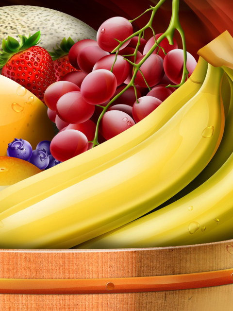 Fondo de pantalla Fruit Basket 480x640