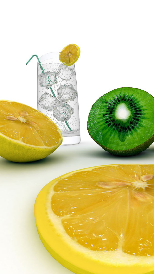 Sfondi Lemons And Kiwi 640x1136