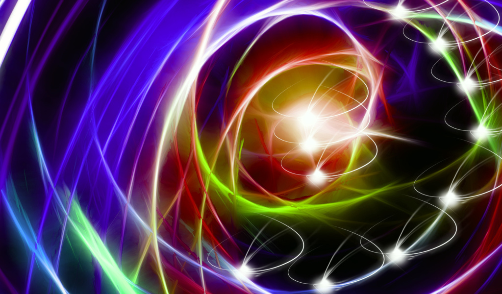 Обои Abstraction chaos Rays 1024x600