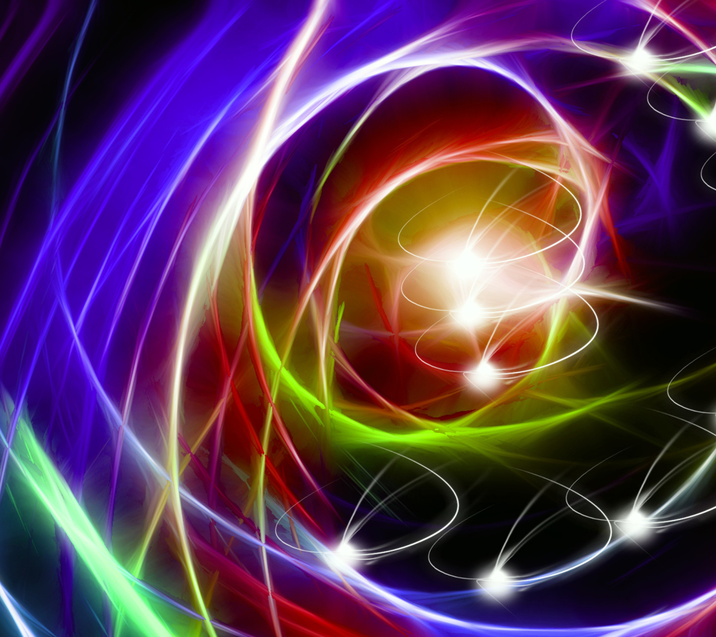 Das Abstraction chaos Rays Wallpaper 1440x1280