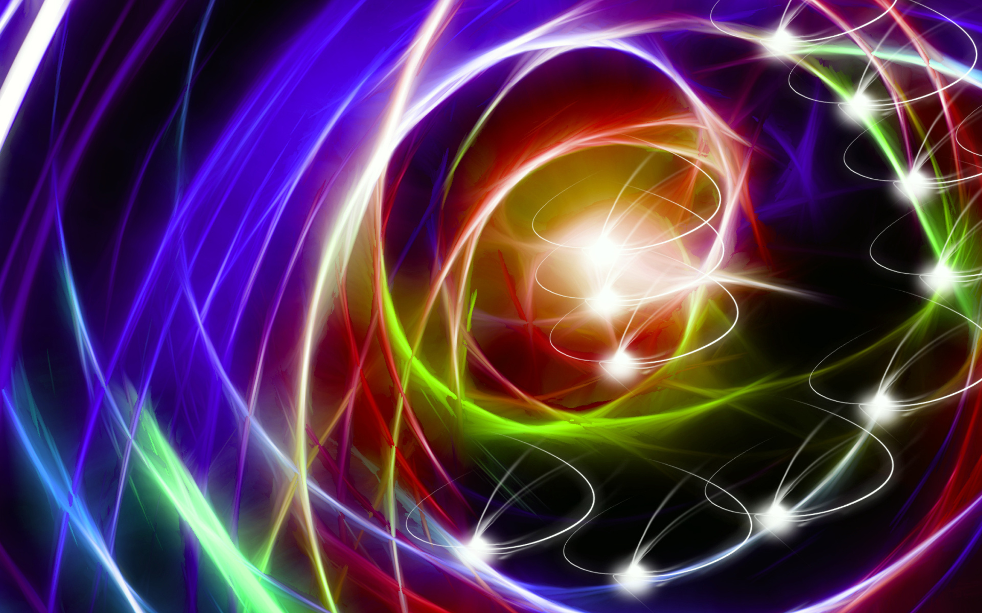 Screenshot №1 pro téma Abstraction chaos Rays 1920x1200