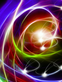 Abstraction chaos Rays wallpaper 240x320