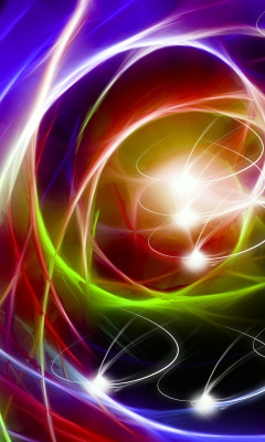 Fondo de pantalla Abstraction chaos Rays 240x400