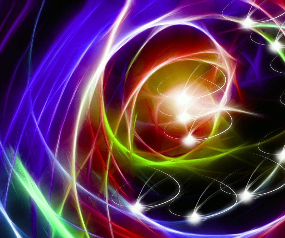 Screenshot №1 pro téma Abstraction chaos Rays 960x800