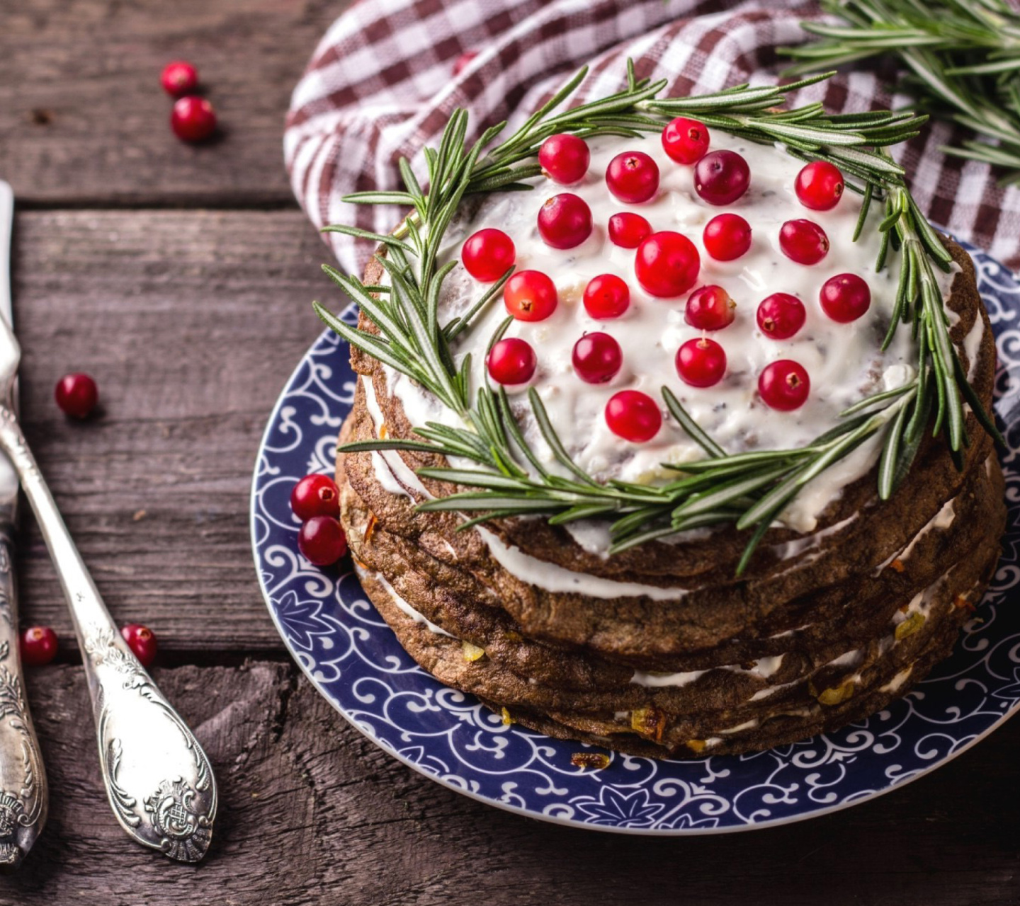 Fondo de pantalla Pancakes with Berries 1440x1280