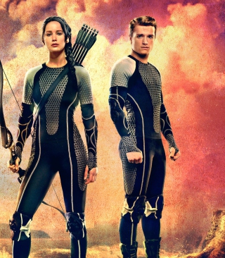 Katniss & Peeta - Hunger Games Catching Fire - Obrázkek zdarma pro Nokia Asha 305