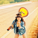 Screenshot №1 pro téma Girl, Guitar And Road 128x128