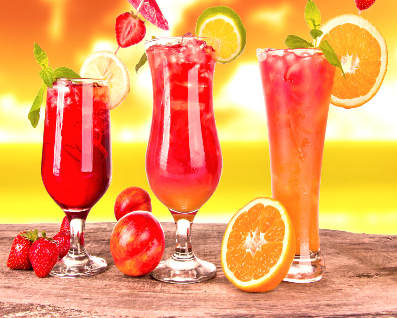 Screenshot №1 pro téma Summer Yummy Cocktail 1280x1024