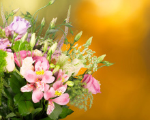 Screenshot №1 pro téma Bouquet of iris flowers 220x176