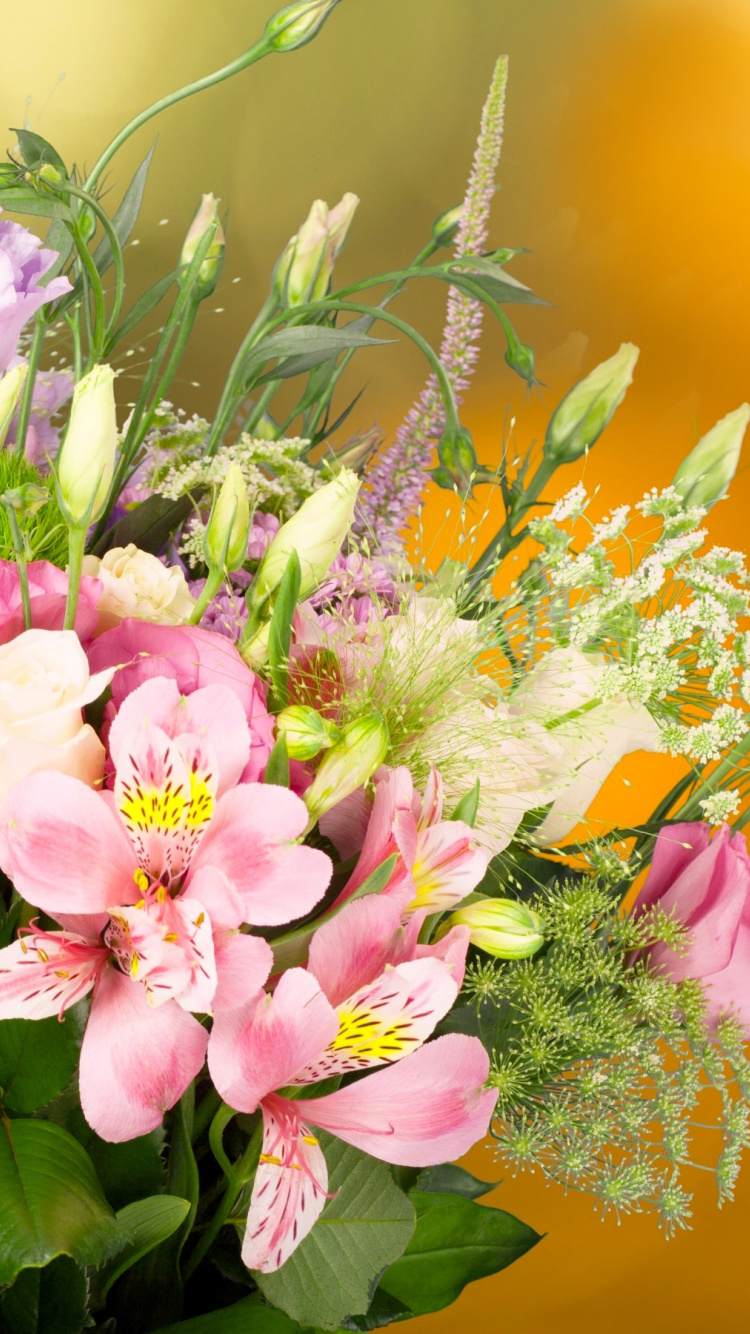 Bouquet of iris flowers screenshot #1 750x1334