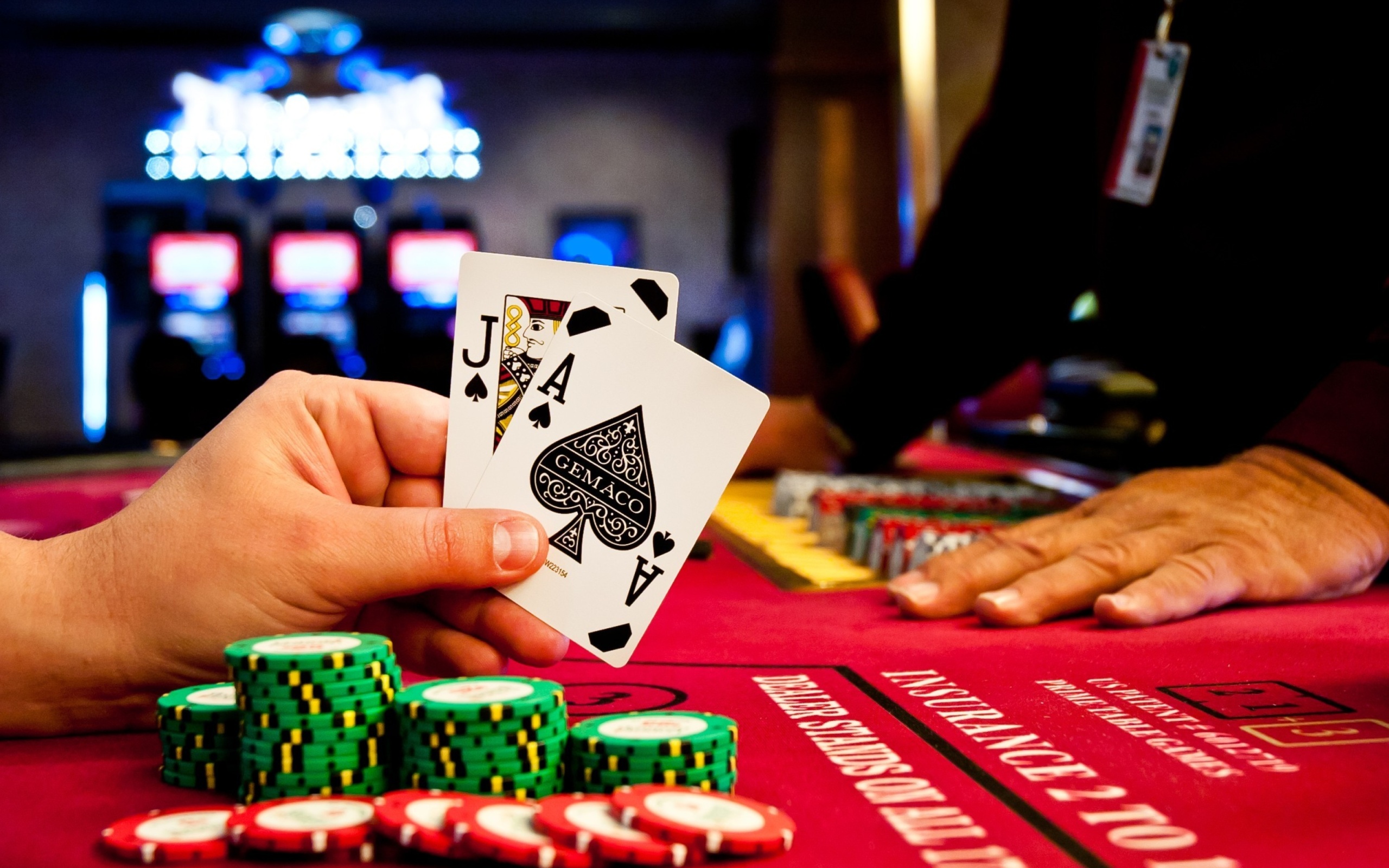 Das Play blackjack in Casino Wallpaper 2560x1600