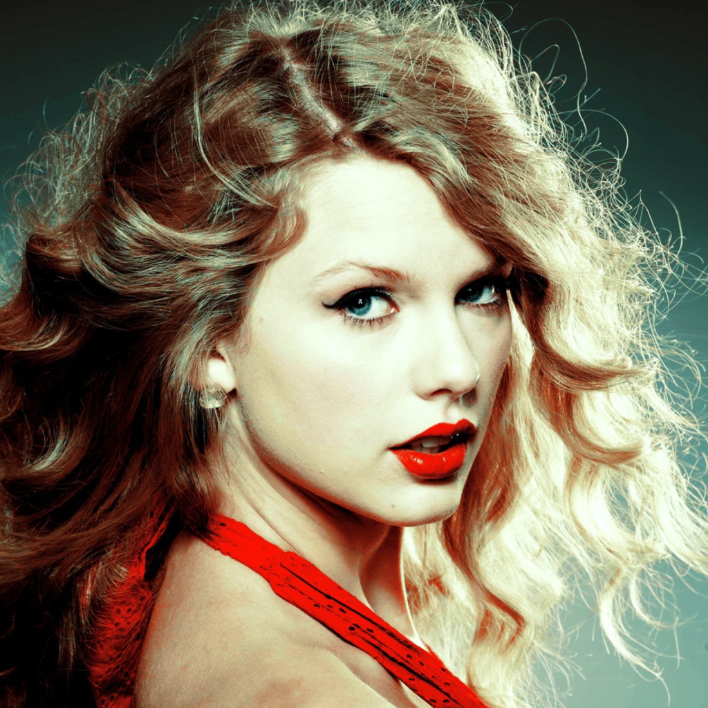 Taylor Swift In Red Dress wallpaper 1024x1024