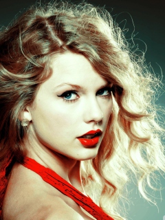 Taylor Swift In Red Dress wallpaper 240x320