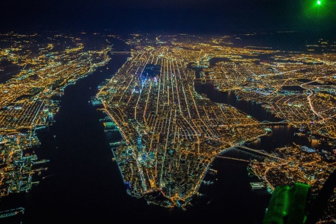 Screenshot №1 pro téma New York City Night View From Space 480x320