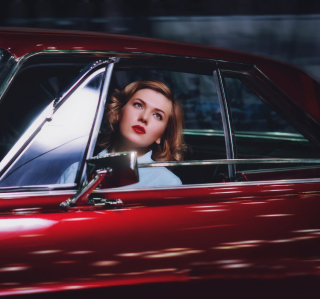 Model In Luxury Car - Obrázkek zdarma pro iPad