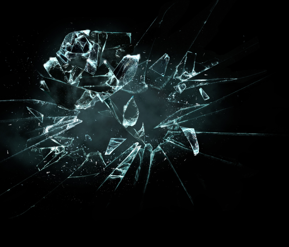 Fondo de pantalla 3D Broken Glass 1200x1024