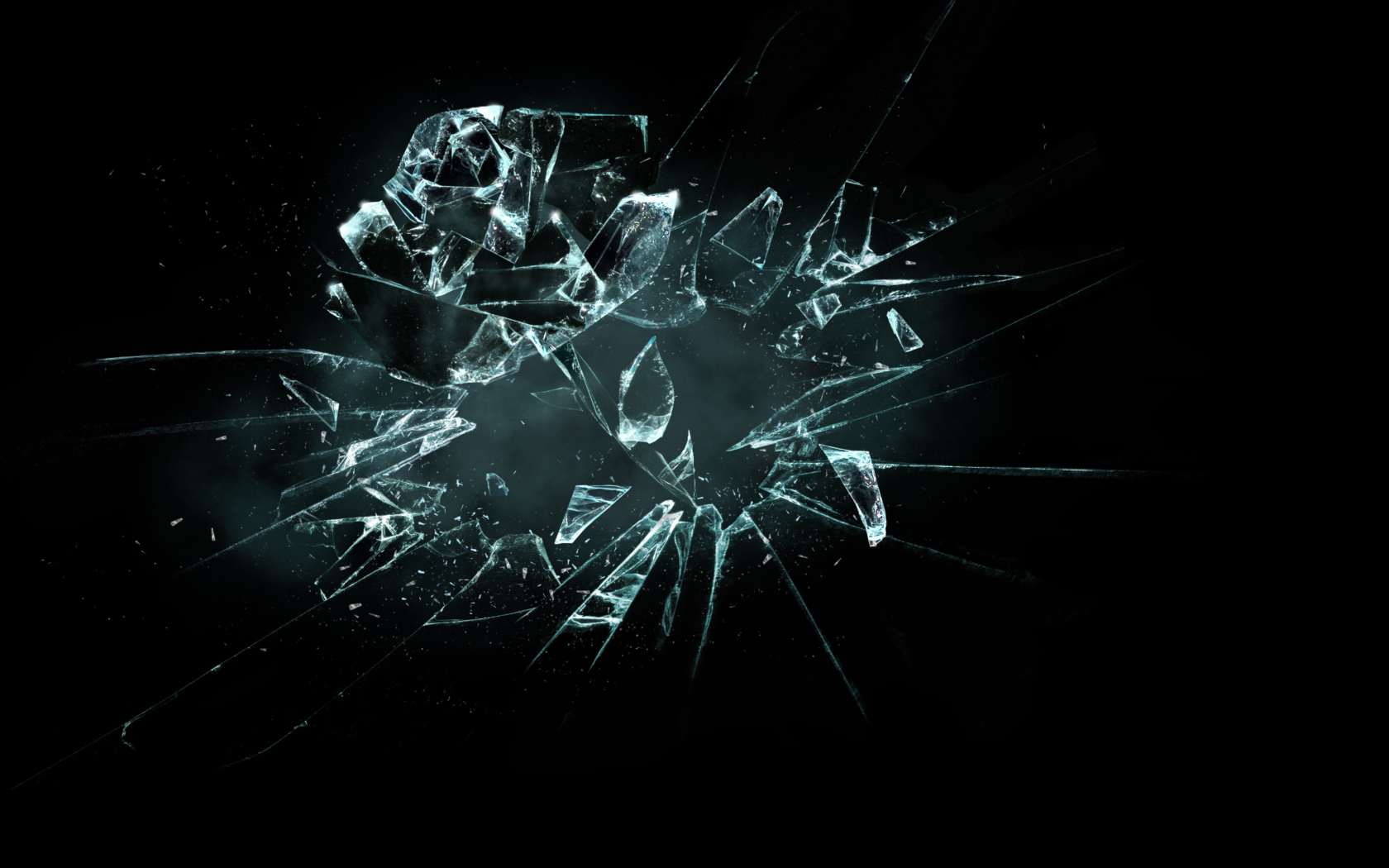 Screenshot №1 pro téma 3D Broken Glass 1680x1050