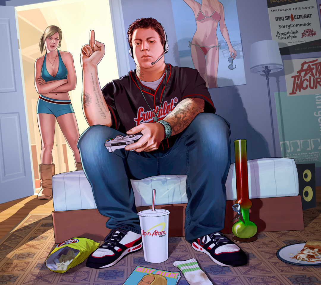 Обои Grand Theft Auto V Jimmy Gamer 1080x960
