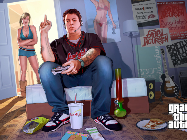 Das Grand Theft Auto V Jimmy Gamer Wallpaper 640x480