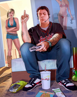 Grand Theft Auto V Jimmy Gamer - Obrázkek zdarma pro Nokia Asha 300