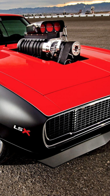 Chevrolet Hot Rod Muscle Car with GM Engine wallpaper 360x640