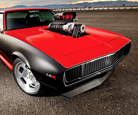 Das Chevrolet Hot Rod Muscle Car with GM Engine Wallpaper 480x400