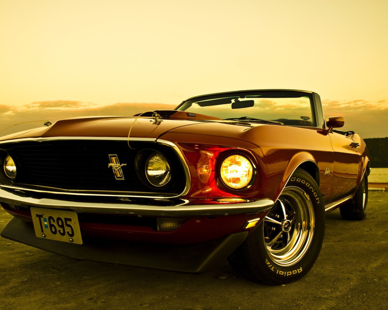 Das 1969 Ford Mustang Wallpaper 1280x1024