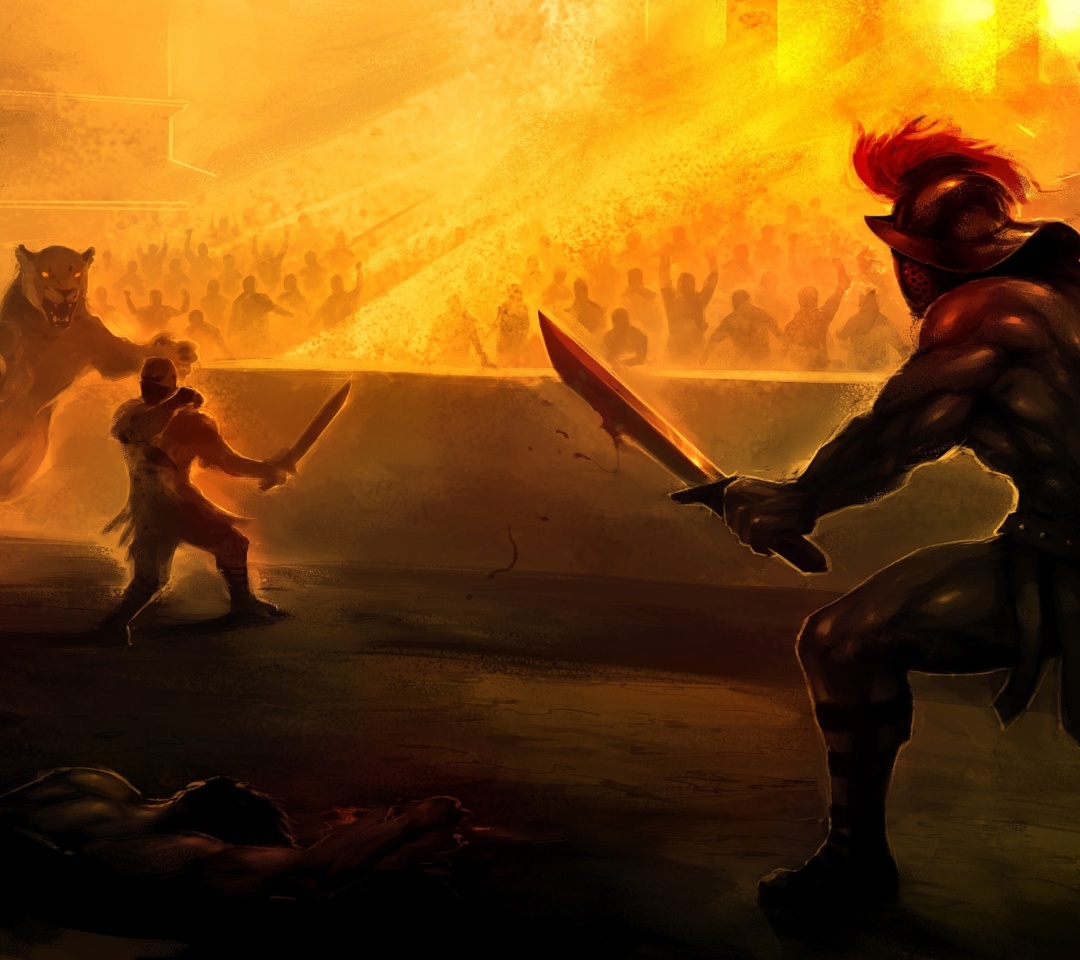 Das Gladiator Arena Fighting Game Wallpaper 1080x960
