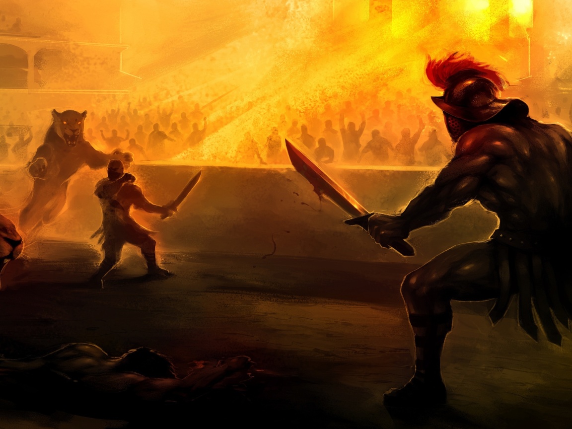 Das Gladiator Arena Fighting Game Wallpaper 1152x864