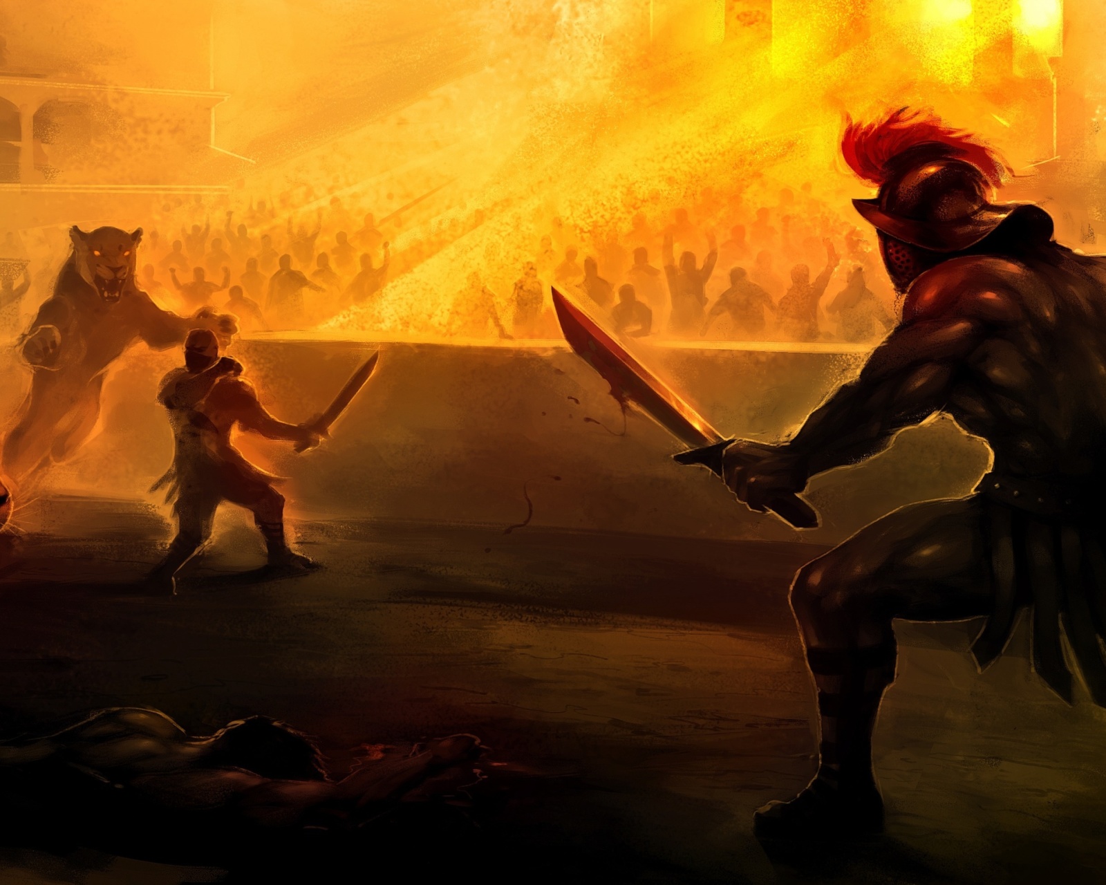 Das Gladiator Arena Fighting Game Wallpaper 1600x1280