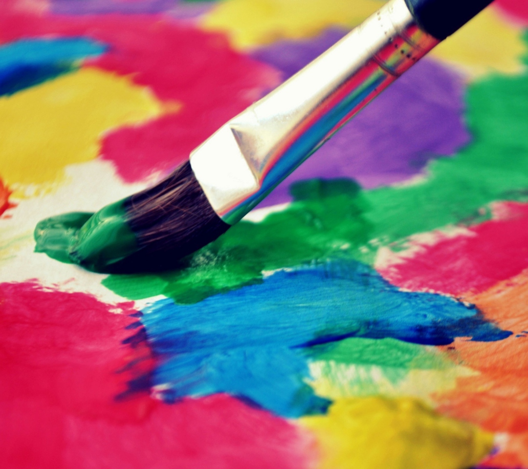 Das Art Brush And Colorful Paint Wallpaper 1080x960