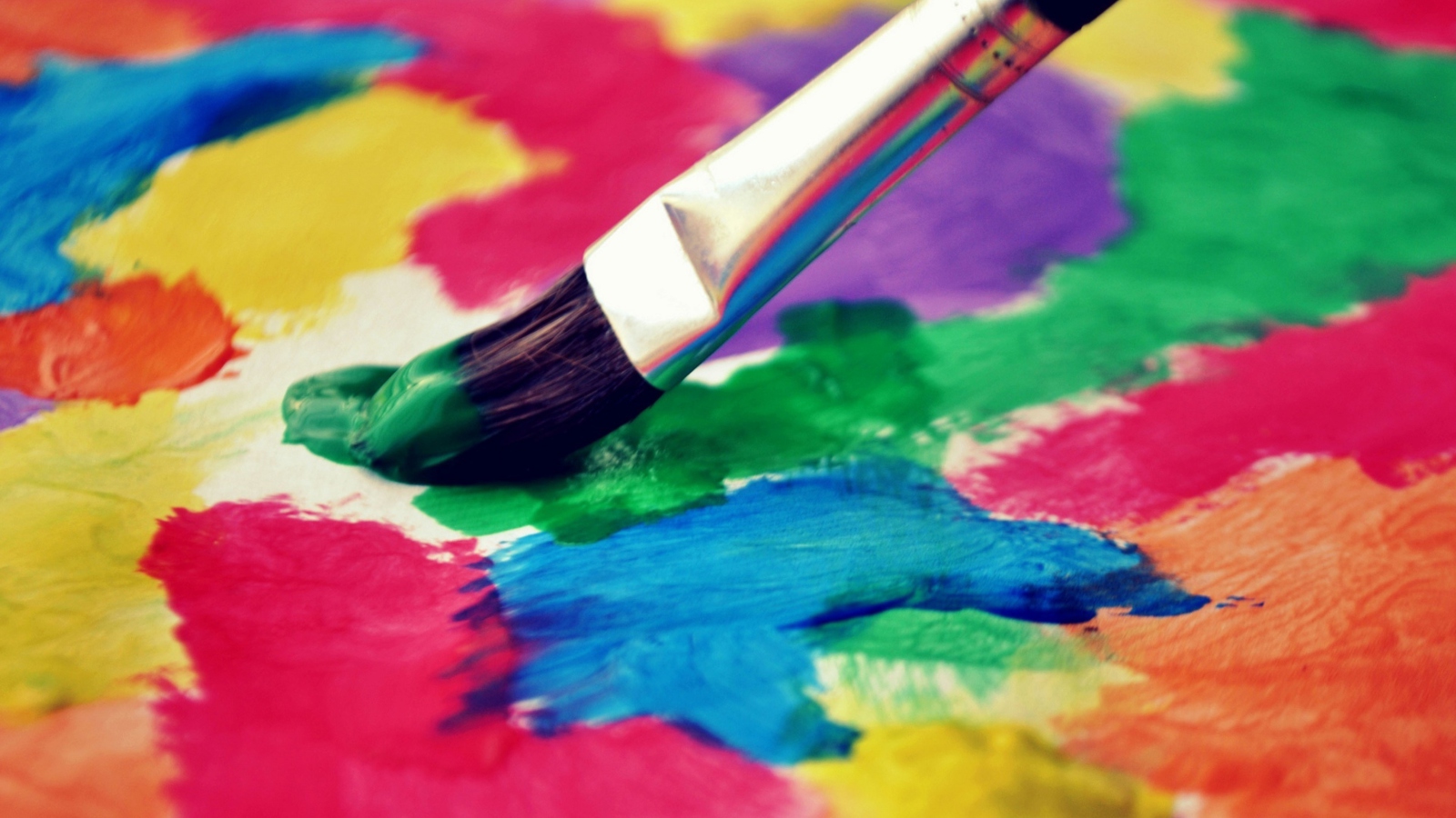 Das Art Brush And Colorful Paint Wallpaper 1600x900