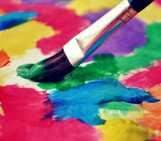 Art Brush And Colorful Paint - Obrázkek zdarma pro 128x128