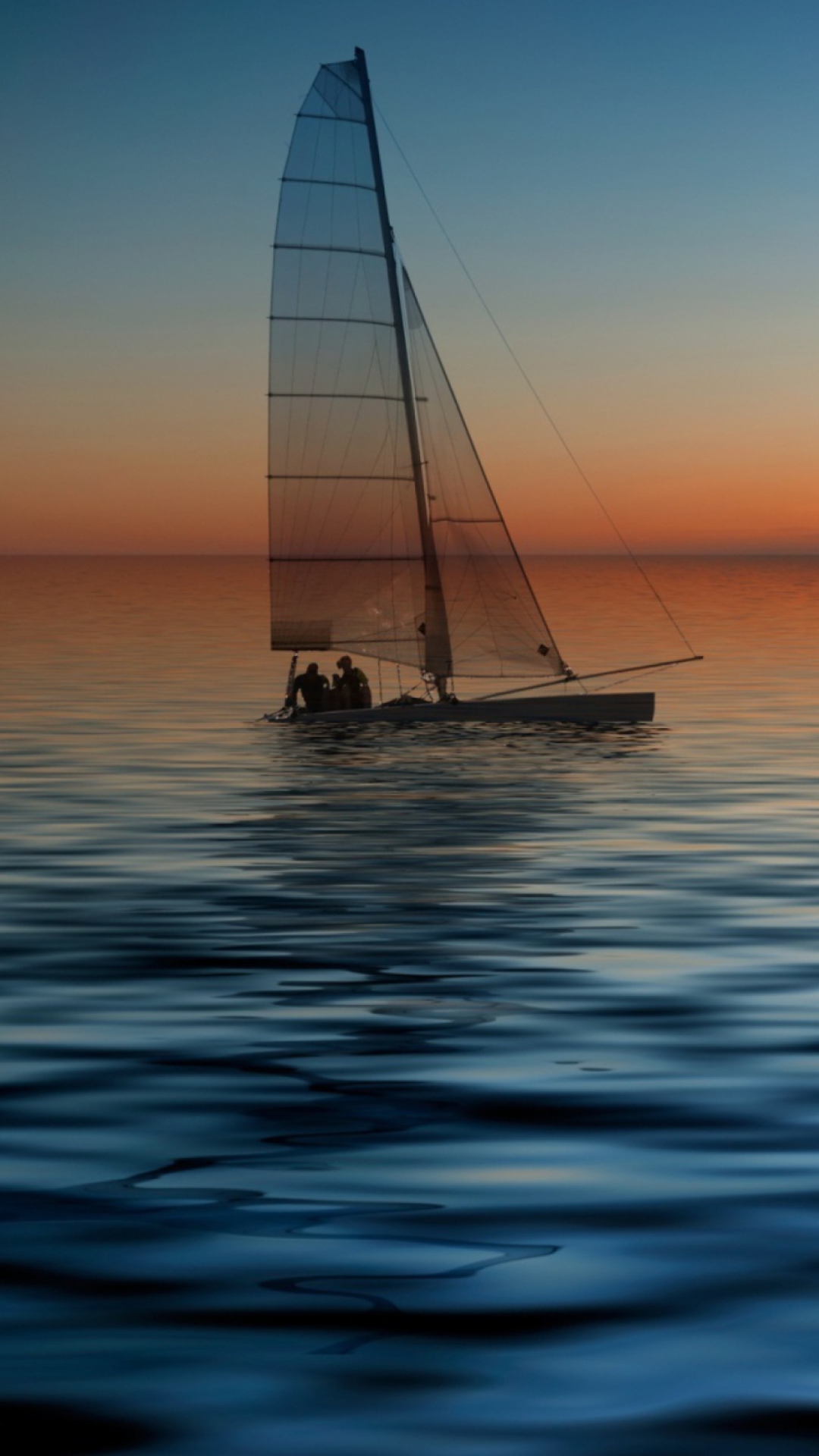 Das Boat At Sea Wallpaper 1080x1920