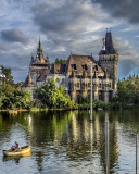 Vajdahunyad Castle in Budapest wallpaper 128x160