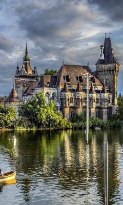 Vajdahunyad Castle in Budapest wallpaper 240x400