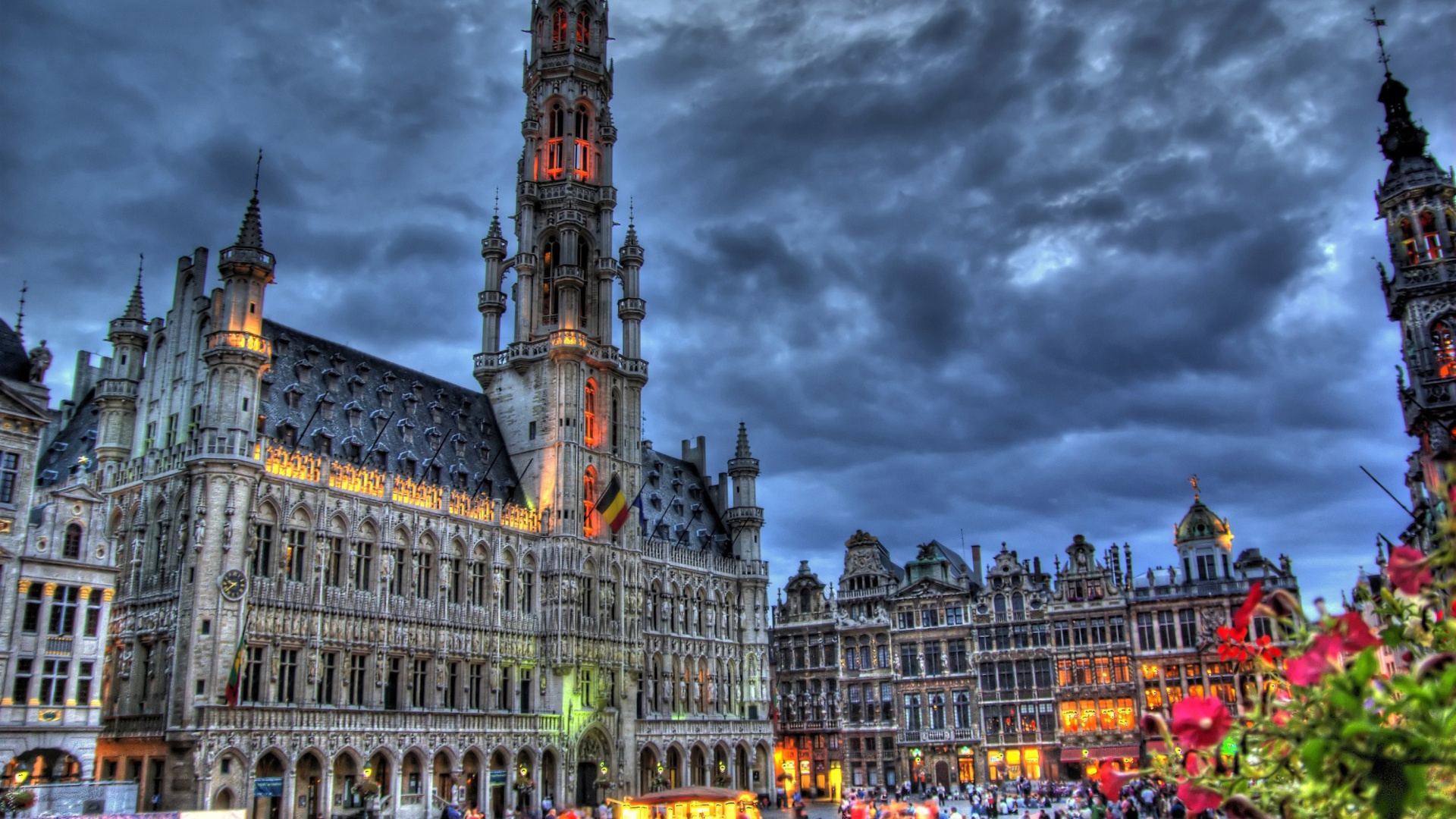 Kostenloses Brussels Grote Markt And Town Hall Wallpaper Für Desktop