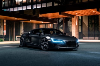 Audi R8 Black Body Kit Wallpaper for Android, iPhone and iPad