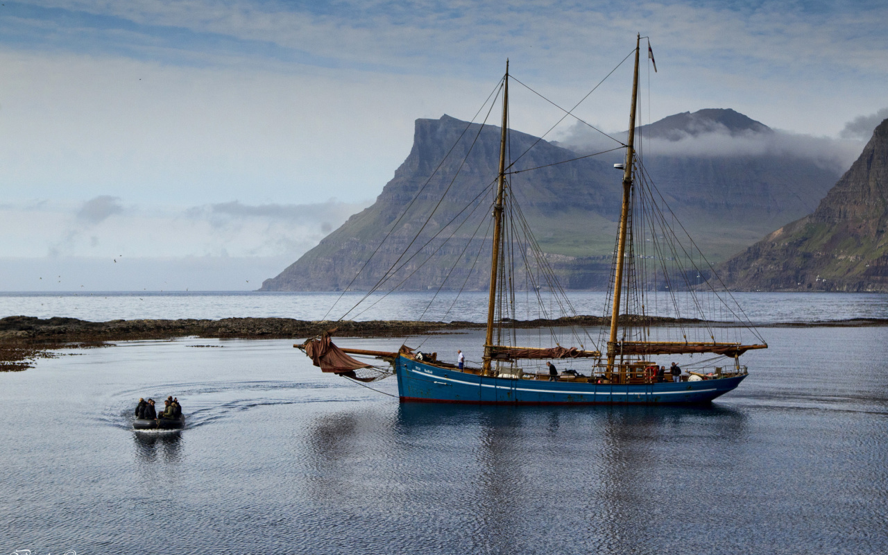 Fondo de pantalla Bay Faroe Islands, Denmark 1280x800