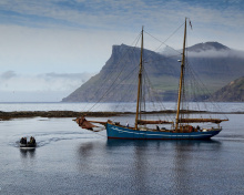 Обои Bay Faroe Islands, Denmark 220x176