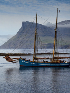 Обои Bay Faroe Islands, Denmark 240x320
