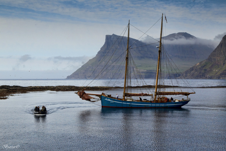 Обои Bay Faroe Islands, Denmark