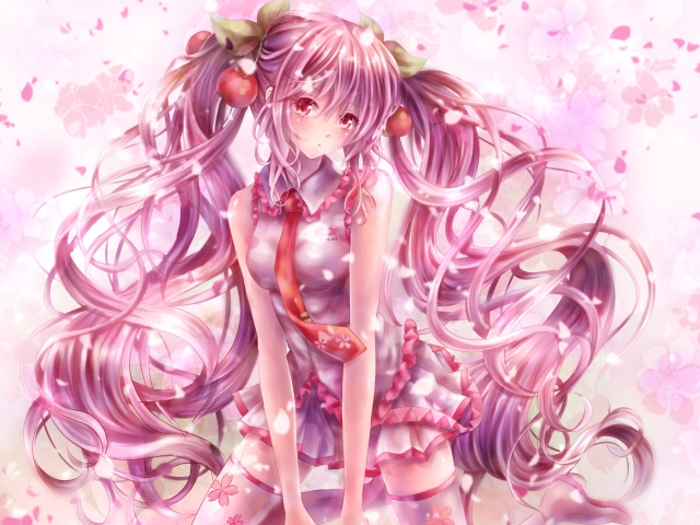 Screenshot №1 pro téma Vocaloid, Sakura Miku 640x480