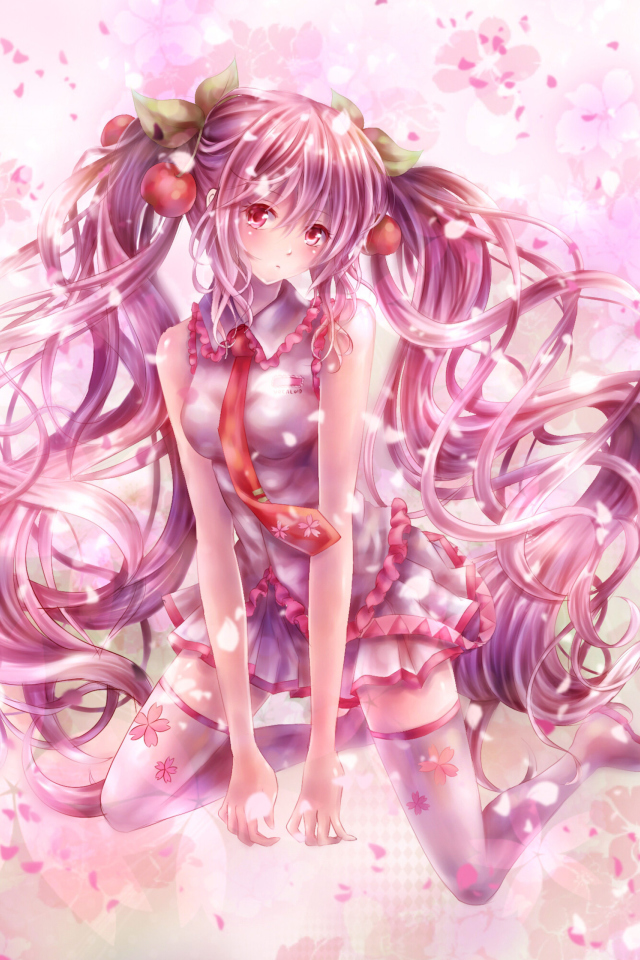 Das Vocaloid, Sakura Miku Wallpaper 640x960