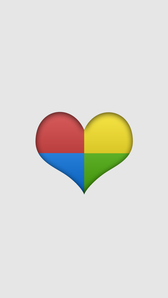 Обои Google Heart 640x1136