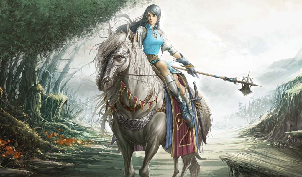 Girl On A Horse wallpaper 1024x600