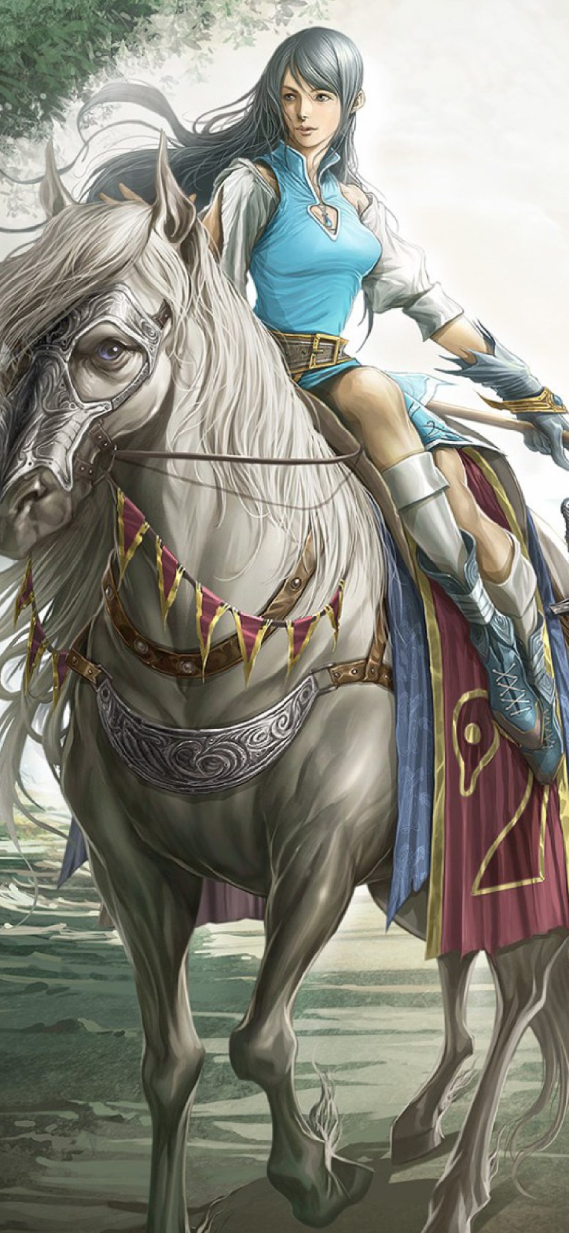 Girl On A Horse wallpaper 1170x2532