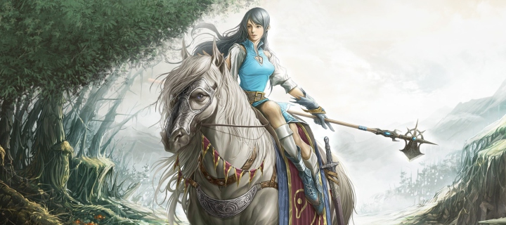 Girl On A Horse wallpaper 720x320