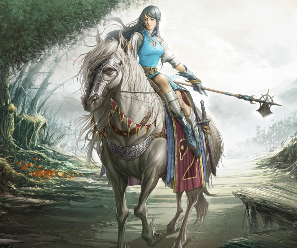 Screenshot №1 pro téma Girl On A Horse 960x800