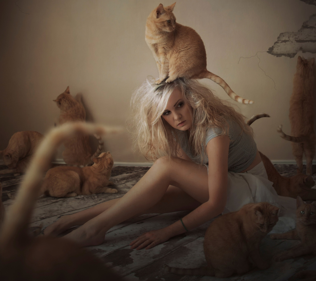 Cat Girl wallpaper 1080x960